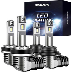 SEALIGHT® S2 9005/HB3 H11/H9/H8 120W 6500K White IP68 LED Headlight Bulbs 2 Pairs