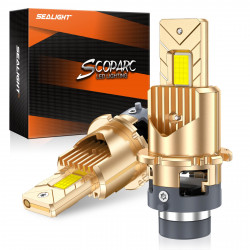 SEALIGHT® SD1 D4S/D4R Super Bright 6000K Cool White 240000LM 50W Plug n Play LED Headlight Bulbs IP68 2Pcs