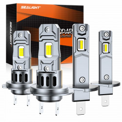 SEALIGHT® S2S H1 H7 140W 6500K White IP68 LED Headlight Bulbs Combo 2Pairs
