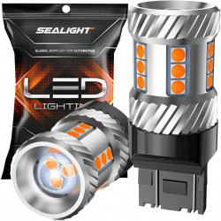 SEALIGHT® SLJ2 7443/7440/T20/W21W LED Brake Tail Light Turn Signal Light Bulbs 8W 1800LM 2700K Amber Yellow 2PCS