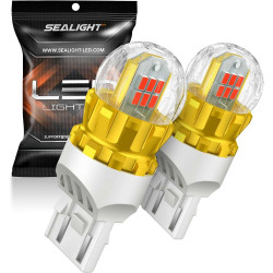 SEALIGHT® SLJ6 7443/7440/T20/W21W LED Brake Tail Light Rear Turn Signal Light Bulbs 30W 3000LM 1000K Red 2PCS