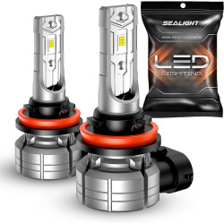 SEALIGHT® F1S H11/H16/H8/H9 LED Fog Light Bulbs 6500K White 24W 10000LM IP68 2PCS