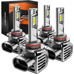 SEALIGHT® S7S 9005/HB3 9006/HB4 260W 6500K White IP67 LED Headlight Bulbs 2Pairs
