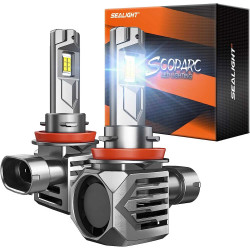 SEALIGHT® S7S H11/H9/H8 130W 6500K White IP68 LED Headlight Bulbs 2Pcs