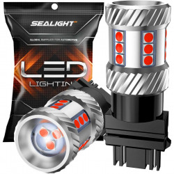 SEALIGHT® SLJ2 3157/3156/3057/T25 LED Brake Tail Light Rear Turn Signal Light Bulbs 8W 1800LM Red 2PCS