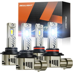 SEALIGHT® L2S 9005/HB3 9006/HB4 180W 6500K White IP68 LED Headlight Bulbs 2Pairs