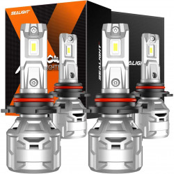SEALIGHT® X5 9005/HB3 9006/HB4 80W 6500K White IP67 LED Headlight Bulbs 2 Pairs