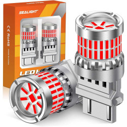 SEALIGHT® Photon 3157/3156/3057/T25 LED Brake Tail Light Rear Turn Signal Light Bulbs 13.2W 1425LM 1000K Red 2PCS