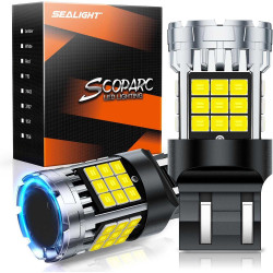 SEALIGHT® SLJ4 7443/7440/T20/W21W LED Backup Reverse Brake Tail Light Turn Signal Light Bulbs 30W 3600LM 6500K White 2PCS