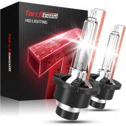 Torchbeam® D2S/D2R Super Bright 6000K Cool White 7600LM 70W Xenon HID Headlight Bulbs IP68 2Pcs
