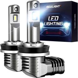 SEALIGHT® S2 H11/H9/H8 60W 6500K White IP68 LED Headlight Bulbs 2Pcs