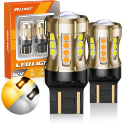 SEALIGHT® Nexus 7443/7440/T20/W21W LED Turn Signal Lights Bulbs and DRL Bulbs 20W 2600LM Amber/White Switchback 2PCS