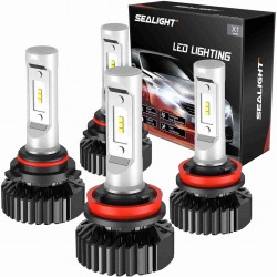 SEALIGHT® X1 9005/HB3 H11/H9/H8 120W 6000K White IP67 LED Headlight Bulbs 2 Pairs