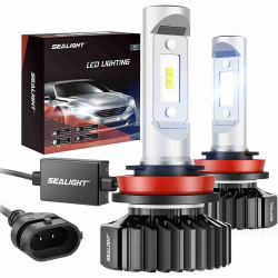 SEALIGHT® X1 H11/H9/H8 100W 6000K White IP68 LED Headlight Bulbs 2Pcs
