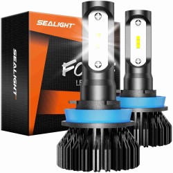 SEALIGHT® F2 H11/H16/H8/H9 LED Fog Light Bulbs 6000K White 40W 6000LM IP67 2PCS
